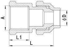 Raccord union évasé femelle HS310-002