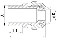 Raccord union évasé mâle HS310-003