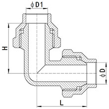 Coude union évasé HS310-004