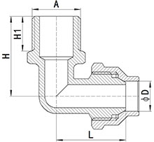 Coude union évasé mâle HS310-006