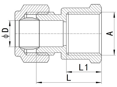 Raccord union à compression femelle HS320-002