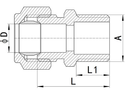 Raccord union à compression mâle HS320-003