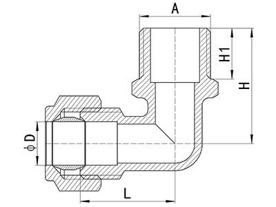 Coude à compression mâle HS320-006