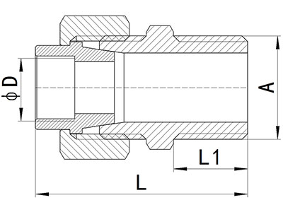 Raccord union droit à braser mâle HS340-007