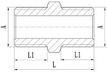 Mamelon hexagonal en laiton HS330-002