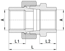 Union baril en laiton femelle-femelle HS330-013