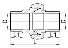 Raccord conique droit avec joint métallique C×C, HS110-008
