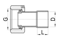 Connecteur de robinet droit avec trou C×FI, HS110-013