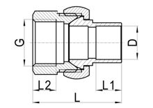 Raccord conique droit avec joint métallique C×FI (travaux légers), HS110-016