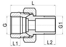 Union droite à joint métallique M×F (usage léger), HS190-015
