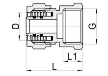 Coupleur droit femelle C×FI, HS210-003