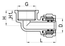 Coude femelle C×FI, HS210-006